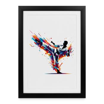Karate Blast - Framed poster (27 × 37 cm) - black - Front