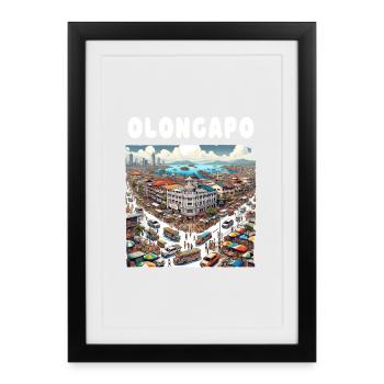 Olongapo City Philippines Vacation Travel - Framed poster (27 × 37 cm) - black - Front