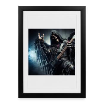 The Grim Reaper is heavy - Framed poster (27 × 37 cm) - black - Front