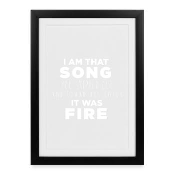 I AM THAT SONG 2eme version - Affiche encadrée (27 × 37 cm) - noir - Devant