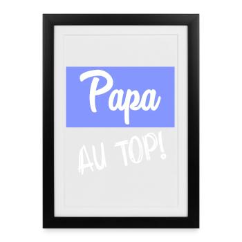 DAD. FATHER'S DAY. HAPPY FATHER'S DAY. HAPPY BIRTHDAY. - Framed poster (27 × 37 cm) - black - Front