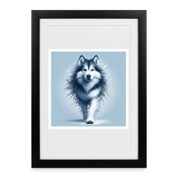 Husky - Framed poster (27 × 37 cm) - black - Front