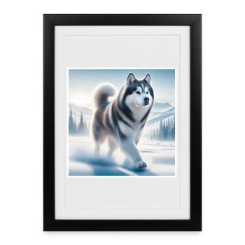 Husky - Framed poster (27 × 37 cm) - black - Front