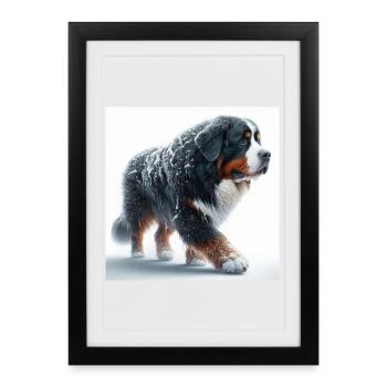 Bernese mountain dog - Framed poster (27 × 37 cm) - black - Front