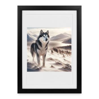 Husky - Framed poster (27 × 37 cm) - black - Front