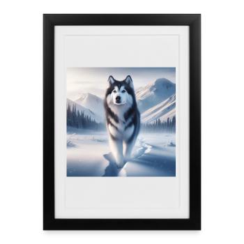 Husky - Framed poster (27 × 37 cm) - black - Front