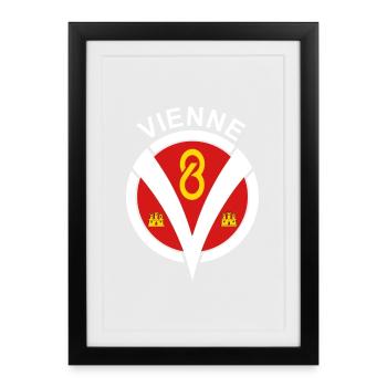 Vienne - Affiche encadrée (27 × 37 cm) - noir - Devant
