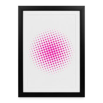 Grille rouge - Affiche encadrée (27 × 37 cm) - noir - Devant