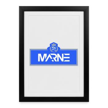 Marne - Affiche encadrée (27 × 37 cm) - noir - Devant