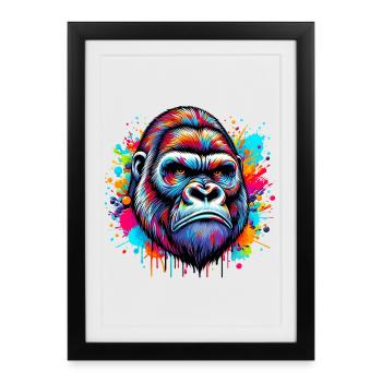 Gorille - Affiche encadrée (27 × 37 cm) - noir - Devant