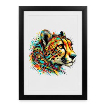 Guépard - Affiche encadrée (27 × 37 cm) - noir - Devant