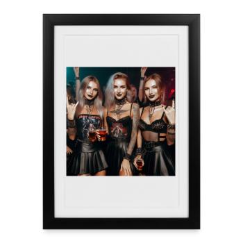 Métal - Affiche encadrée (27 × 37 cm) - noir - Devant