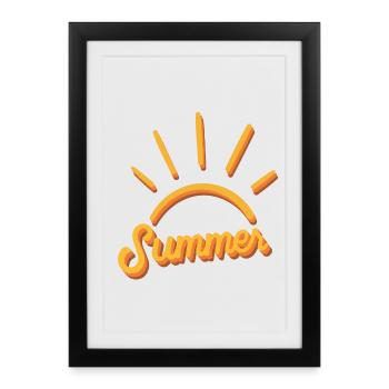 Sommer - Été - Affiche encadrée (27 × 37 cm) - noir - Devant