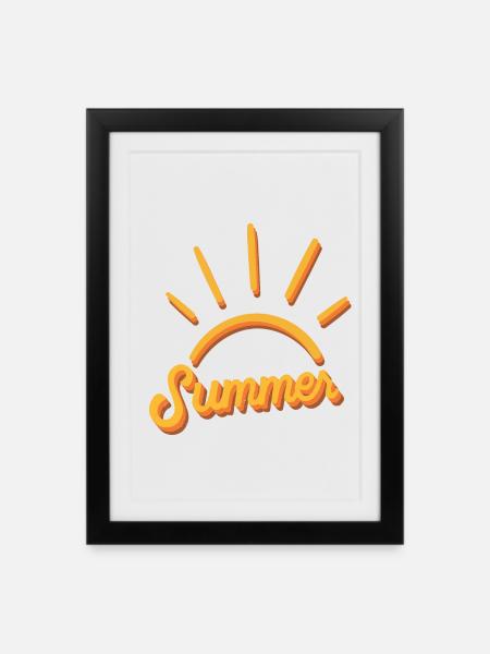 Sommer - Summer - Framed poster (27 × 37 cm) - black
