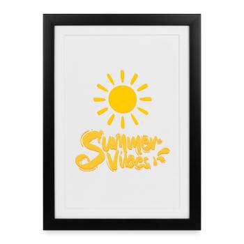 Ambiance estivale - Affiche encadrée (27 × 37 cm) - noir - Devant