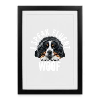 Bernese mountain dog - Framed poster (27 × 37 cm) - black - Front