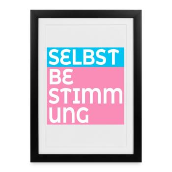 TRANS SELBSTBESTIMMUNG - Gerahmtes Poster (27 × 37 cm) - Schwarz - Vorne