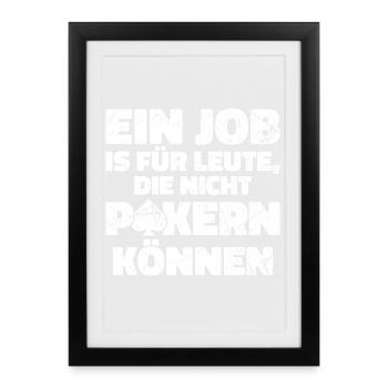 Professional Players Poker Gamblers Casino Statement - Framed poster (27 × 37 cm) - black - Front