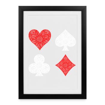 Gambling Roulette Lottery Poker Gambling Casino - Framed poster (27 × 37 cm) - black - Front