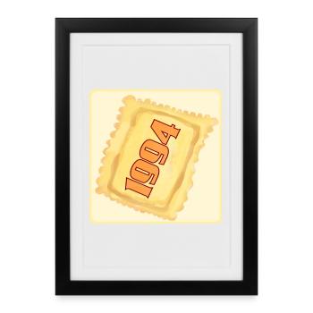 32nd Birthday 1994 Ravioli Dumplings - Framed poster (27 × 37 cm) - black - Front