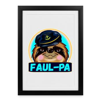 VATERTAG FAULTIER PAPA - Gerahmtes Poster (27 × 37 cm) - Schwarz - Vorne