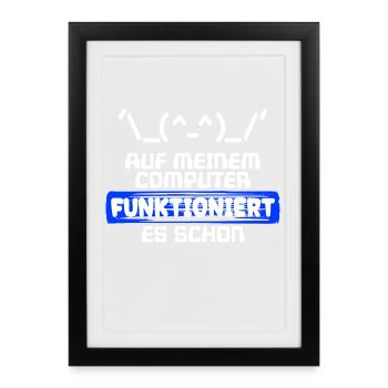 Computer Developer Software Developer Statement - Framed poster (27 × 37 cm) - black - Front
