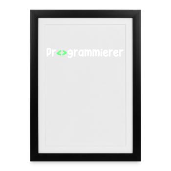Programmer, Geek, Scripting, Code, Nerd - Framed poster (27 × 37 cm) - black - Front