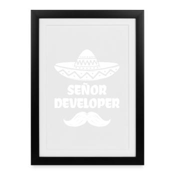 Developer Statement Code Computer Science Geek Scripting - Framed poster (27 × 37 cm) - black - Front