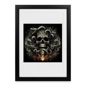 Crâne et serpents - Affiche encadrée (27 × 37 cm) - noir - Devant
