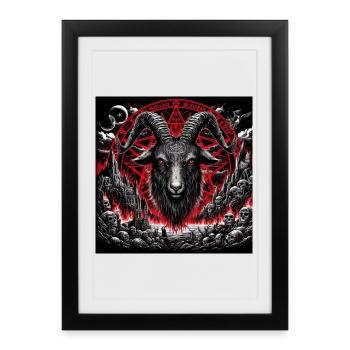 Billy goat - Framed poster (27 × 37 cm) - black - Front