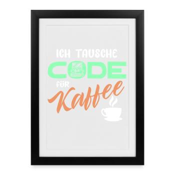 Code Developer Statement Programmer Computer - Framed poster (27 × 37 cm) - black - Front
