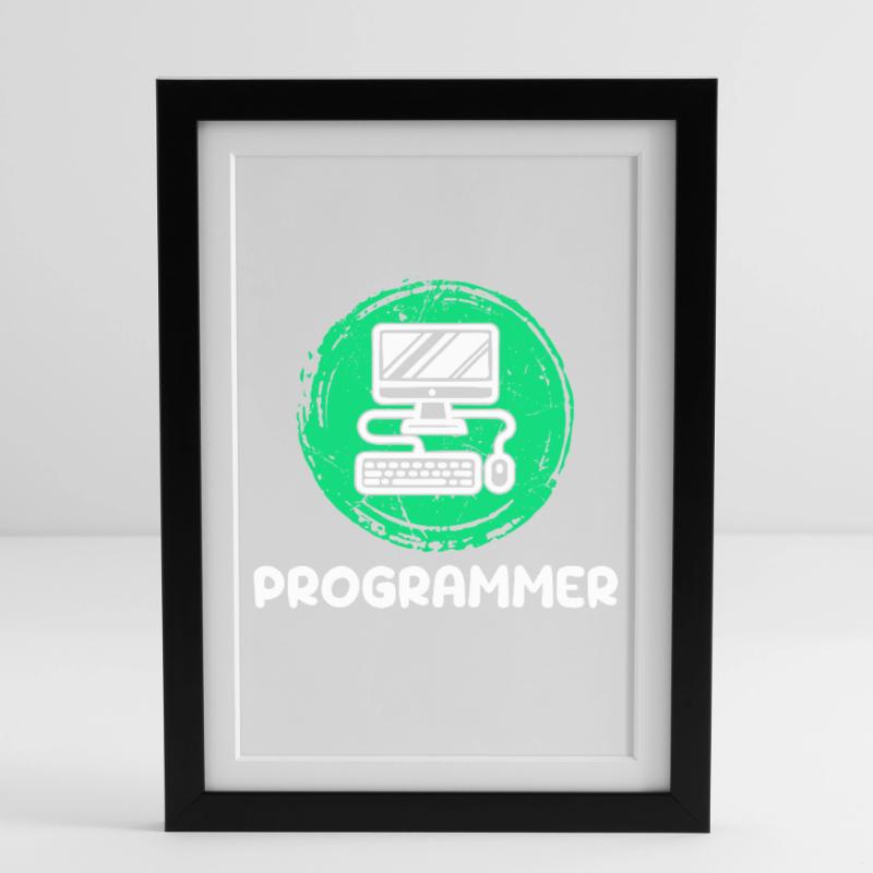 Computer Developer Programmer Computer Geek Framed poster (27 × 37 cm)