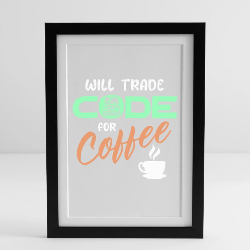 Programmierer Developer Code Statement Computer Gerahmtes Poster (27 × 37 cm)