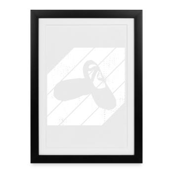 Ballet Shoes Sketch - Framed poster (27 × 37 cm) - black - Front