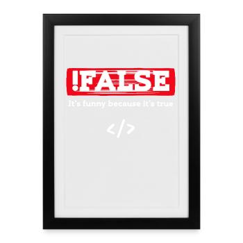 Debug Scripting Statement Developer Code Nerd - Framed poster (27 × 37 cm) - black - Front