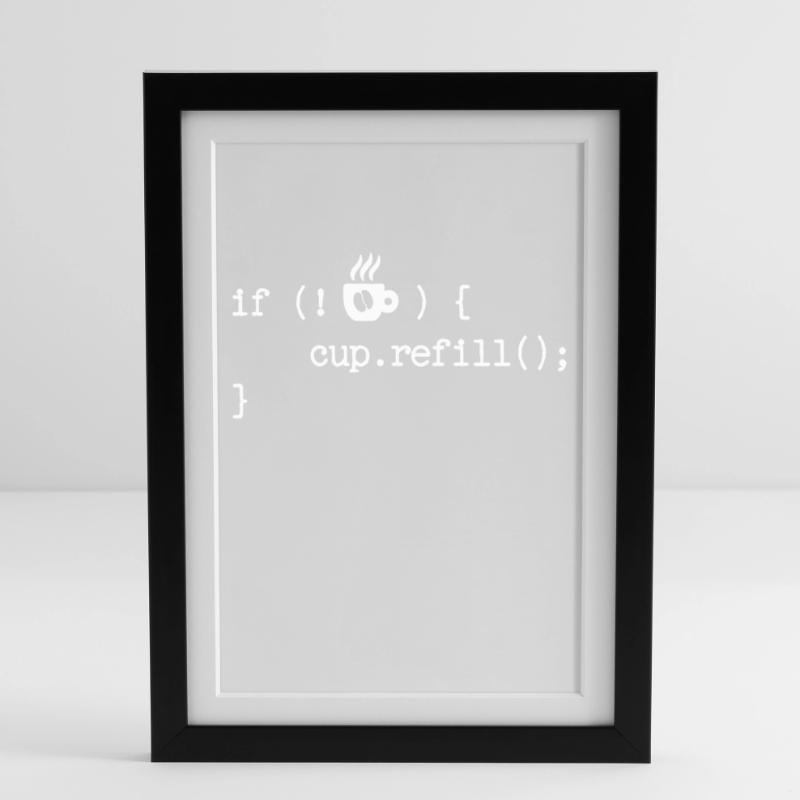 Debug Programmierer Coden Developer Computerfreak Gerahmtes Poster (27 × 37 cm)