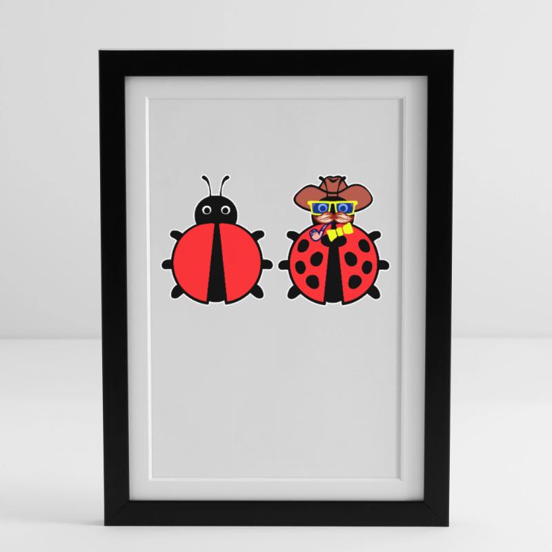 Bugs Bugfixing Debug Developer Computerfreak Gerahmtes Poster (27 × 37 cm)