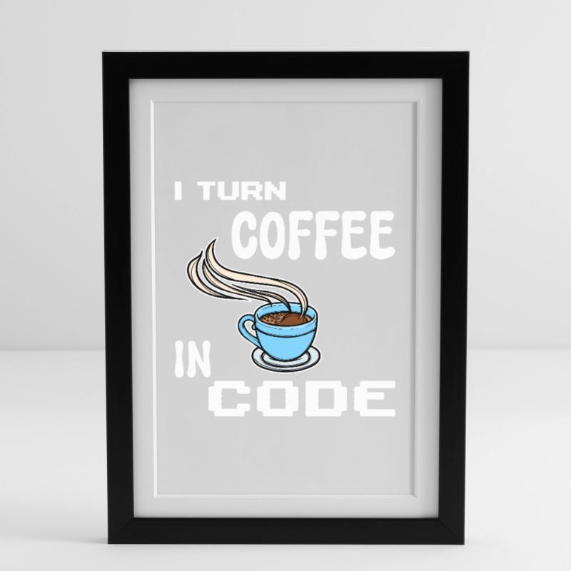 Developer Computerfreak Statement Programmierer Gerahmtes Poster (27 × 37 cm)