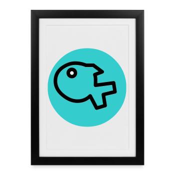 little fish - Framed poster (27 × 37 cm) - black - Front