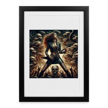 Le heavy metal dans l’éternité - Affiche encadrée (27 × 37 cm) - noir - Devant