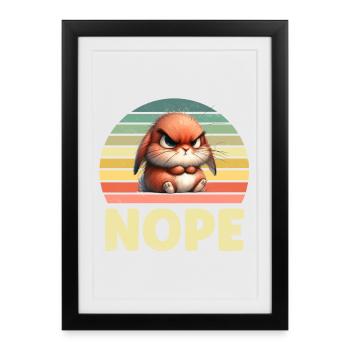 Rabbit - Framed poster (27 × 37 cm) - black - Front