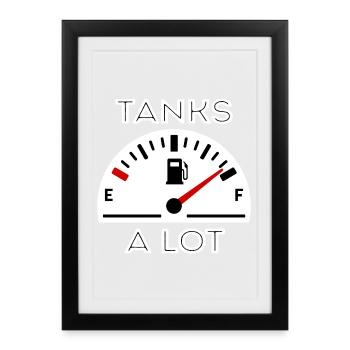 Petrol Pump Petrol Diesel Drive Refuelling - Framed poster (27 × 37 cm) - black - Front