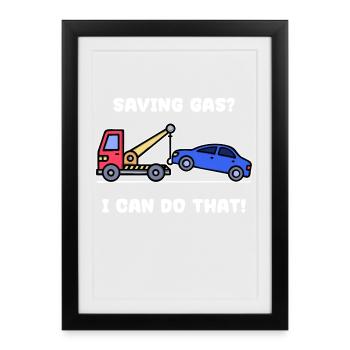 Car Statement Refueling Energy Storage Electricity - Framed poster (27 × 37 cm) - black - Front
