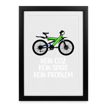 Bicycle Refueling Energy Statement Energy Storage - Framed poster (27 × 37 cm) - black - Front