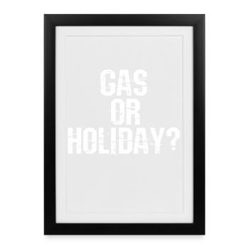 Refueling Gasoline Diesel Statement Gas Station Energy - Framed poster (27 × 37 cm) - black - Front