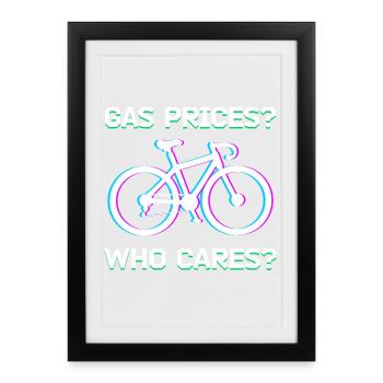 Bicycle Statement Energy Storage Refueling Gasoline - Framed poster (27 × 37 cm) - black - Front