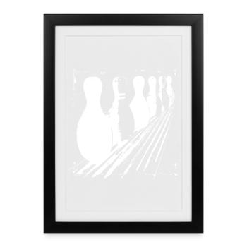 Bowling Pins - Framed poster (27 × 37 cm) - black - Front