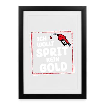 Gasoline Diesel Fuel Pump Refueling Gas Station Energy - Framed poster (27 × 37 cm) - black - Front