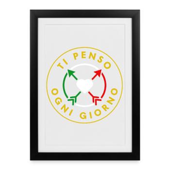 TI PENSO OGNI GIORNO - Affiche encadrée (27 × 37 cm) - noir - Devant