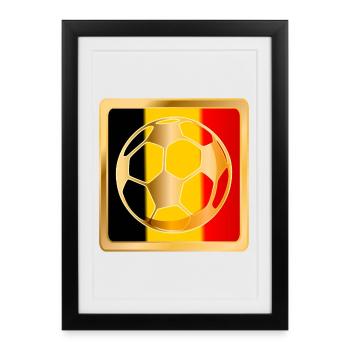 Football Belgium Football Belgique - Affiche encadrée (27 × 37 cm) - noir - Devant